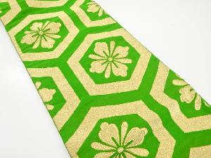 アンティーク　亀甲に花模様織り出し袋帯(材料)